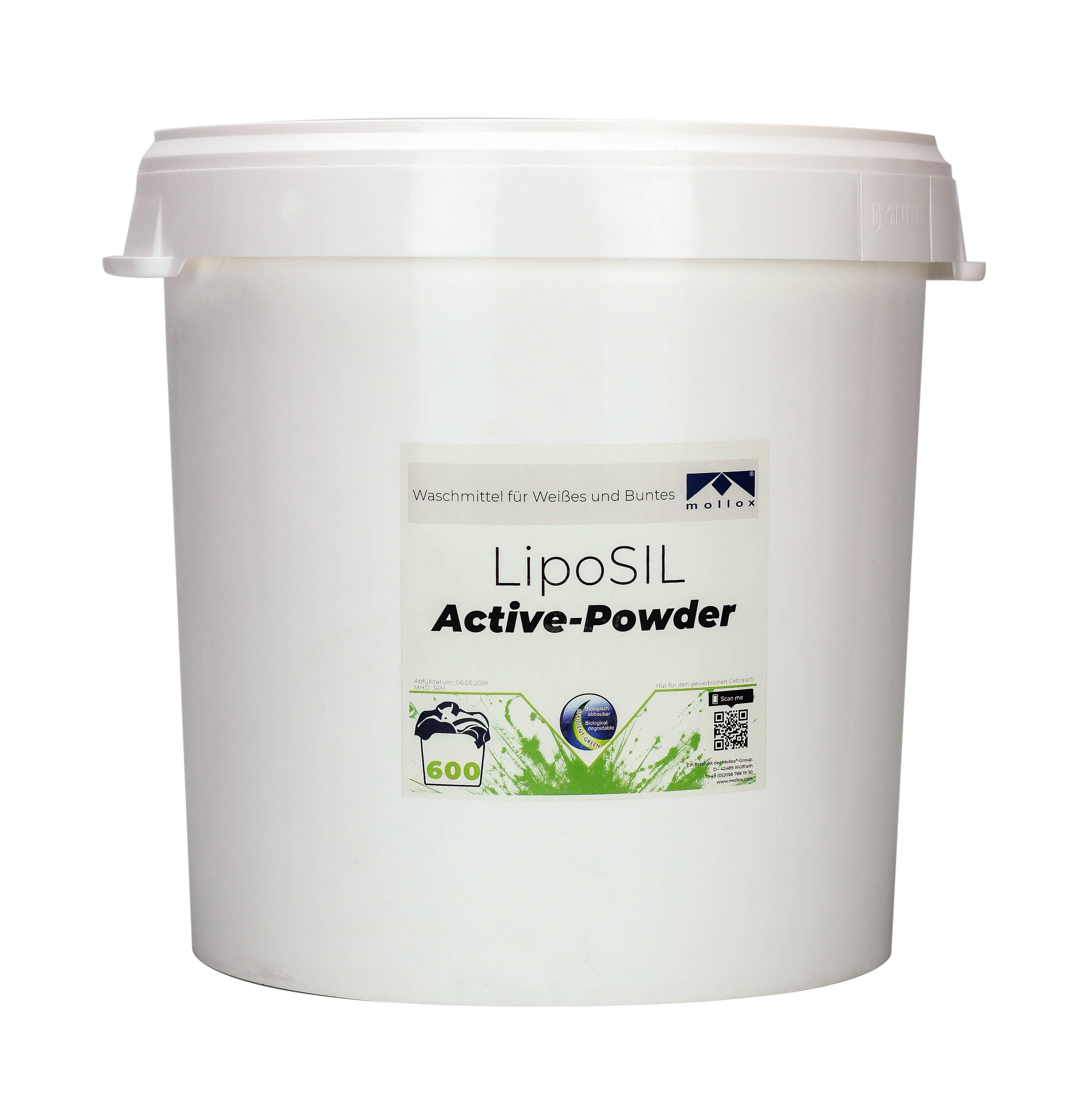 Premium Waschmittel LipoSil Active-Powder für Weißes und Buntes