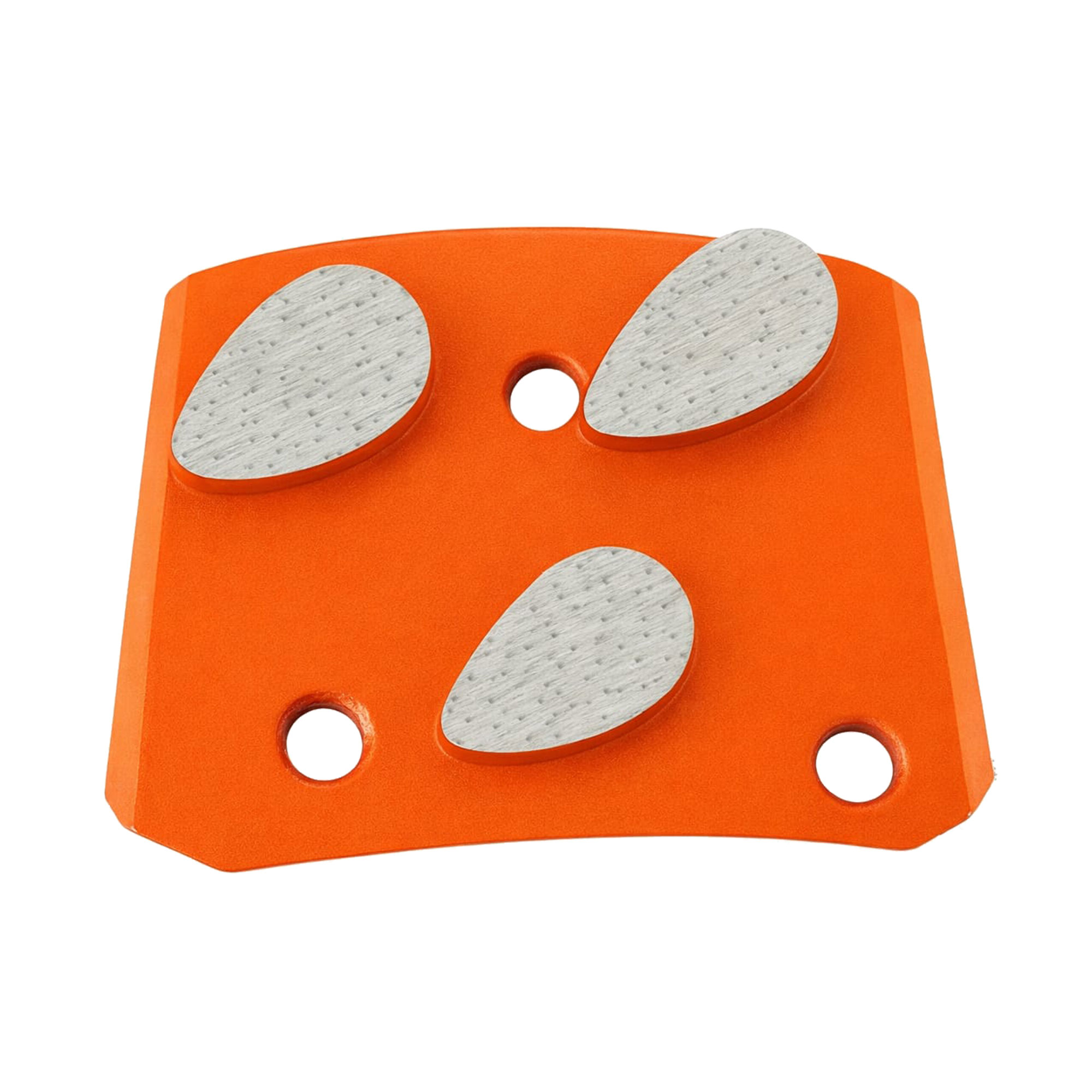 abrasive pad, orange backing, triangular pad, adhesive backing, grit surface