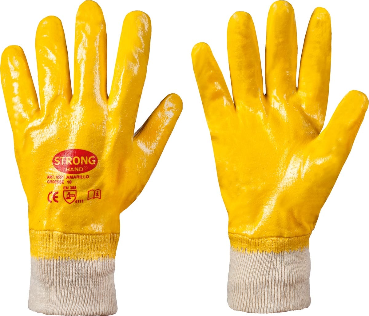 Stronghand AMARILLO Nitril-Handschuh gelb in Größe 9