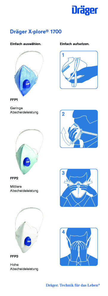 Atemschutzmaske FFP2 - X-plore 1720 FFP2 NR D